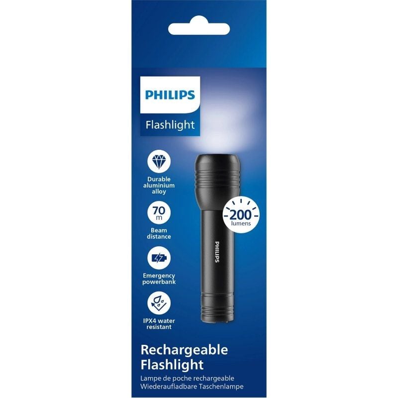 Linterna Philips SFL7003R/ 200 Lúmenes/ Batería Recargable - Imagen 2