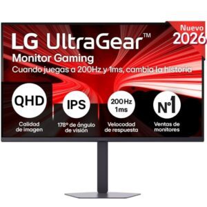 Monitor Gaming LG UltraGear 32G620B-B 31.5"/ QHD/ 1ms/ 200Hz/ IPS/ Regulable en altura/ Negro 8806096740262 32G620B-B.AEU LG-M 32G620B-B