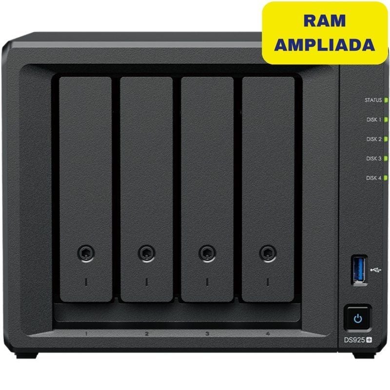 NAS Synology Diskstation DS925+/ 4 Bahías 3.5"- 2.5"/ 16GB DDR4/ Formato Torre 8435797000360 DS925+/16G SYN-NAS DS925 PLUS 16GB