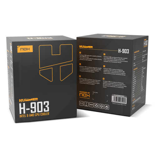 NOX Hummer H-903 Procesador Refrigerador de aire 9,2 cm Negro - Imagen 7