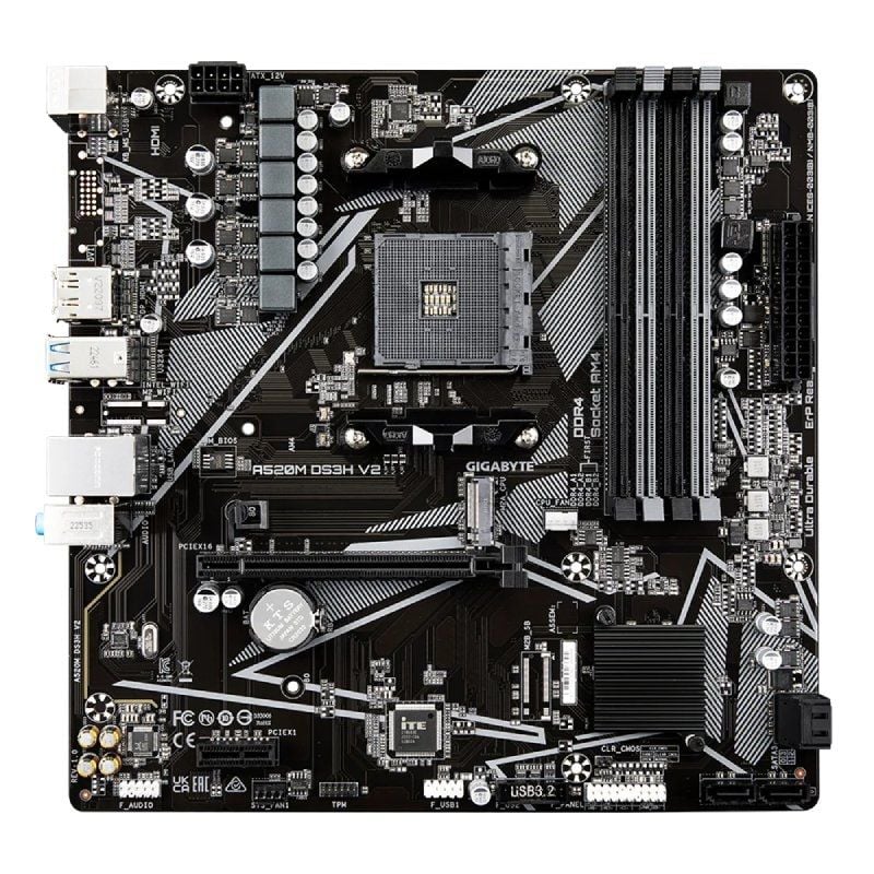 Placa Base Gigabyte A520M DS3H V2 Socket AM4/ DDR4/ PCIe 3.0/ Micro ATX - Imagen 2
