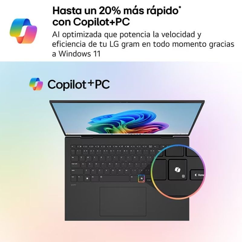 Portátil LG Gram 16Z90TL-G.AU85BN Intel Core Ultra 7-258V/ 32GB/ 512GB SSD/ 16"/ Win11 - Imagen 2