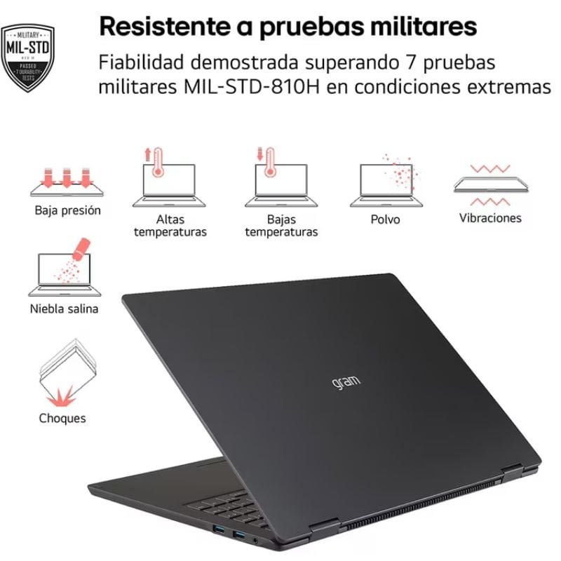 Portátil LG Gram 16Z90TL-G.AU85BN Intel Core Ultra 7-258V/ 32GB/ 512GB SSD/ 16"/ Win11 - Imagen 4