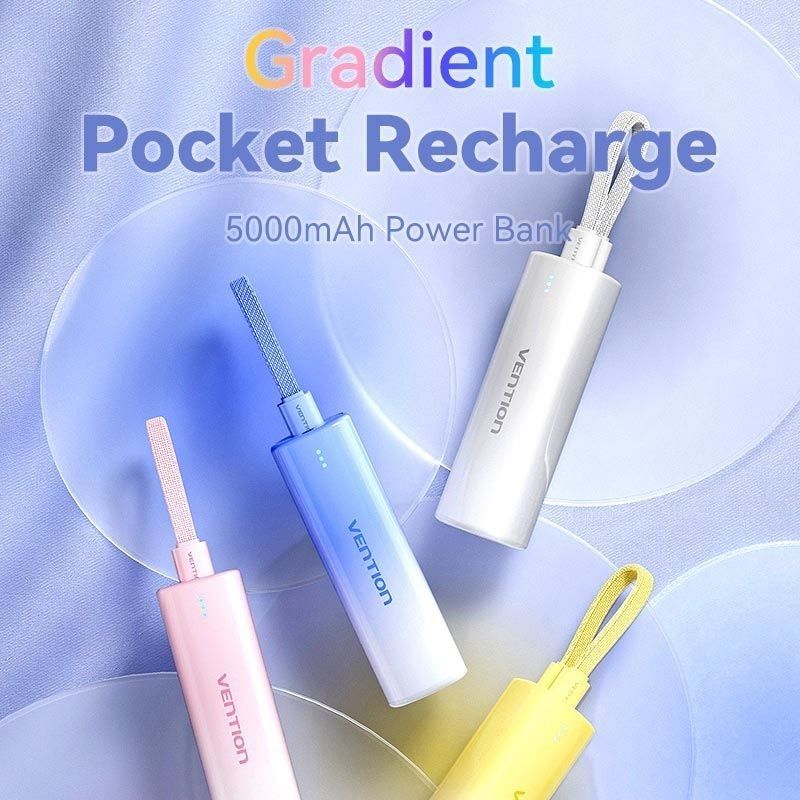 Powerbank 5000mAh Vention FHWR0/ 20W/ Rosa - Imagen 2
