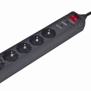 REGLETA GEMBIRD 5 TOMAS PROTECCION ANTIPICOS NEGRO 1