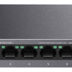 SWITCH TP-LINK LS108GP 8 PUERTOS GIGABIT DESKTOP POE+ 4895252505986 LS108GP