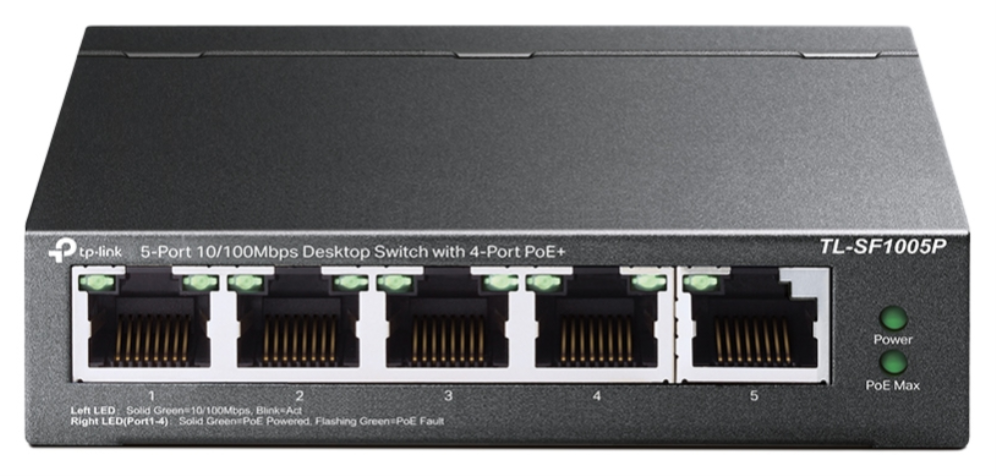 SWITCH TP-LINK TL-SF1005P DESKTOP SWITCH 4-PORT POE 6935364083199 TL-SF1005P