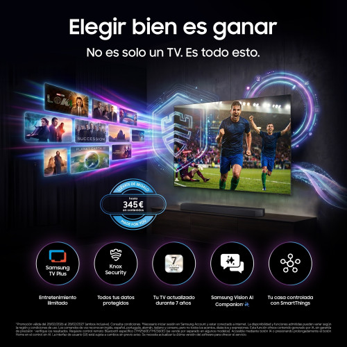 Samsung TV 77" OLED S83H 4K Vision AI Smart TV (2026) - Imagen 6