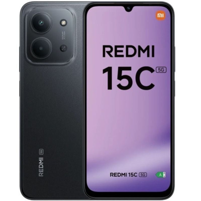 Smartphone Xiaomi Redmi 15C 4GB/ 256GB/ 6.9"/ 5G/ Negro 6932554458614 MZB0LIOEU XIA-SP REDMI 15C 5G 4-256 BK