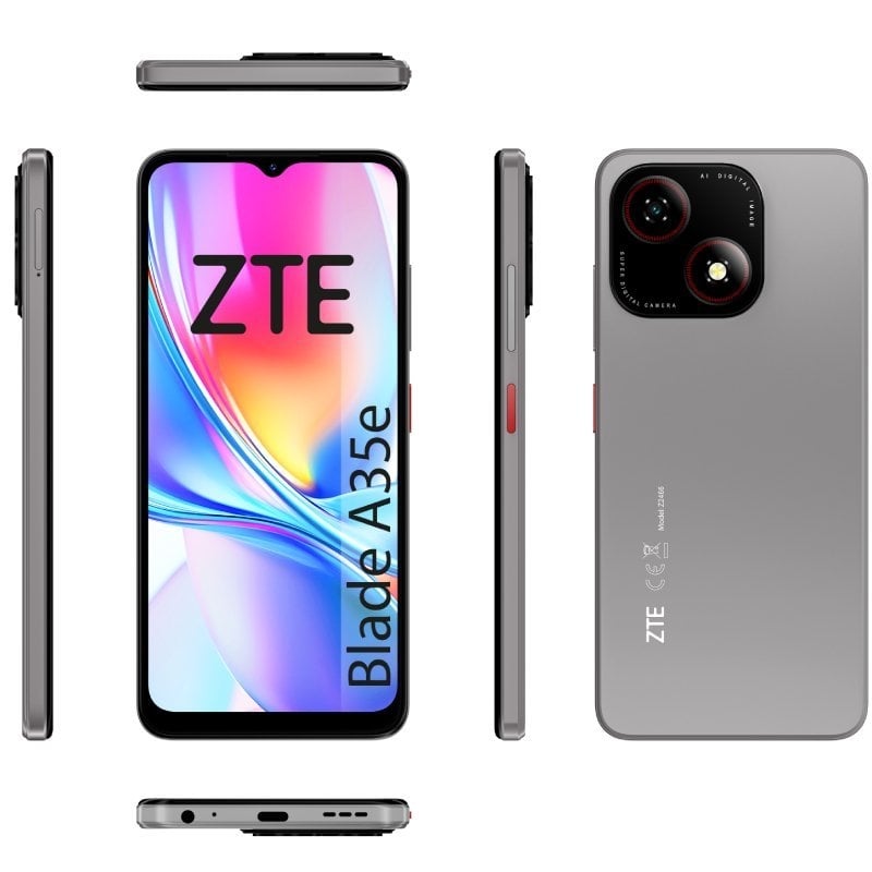 Smartphone ZTE Blade A35E 2GB/ 64GB/ 6.52"/ Gris Oscuro - Imagen 3