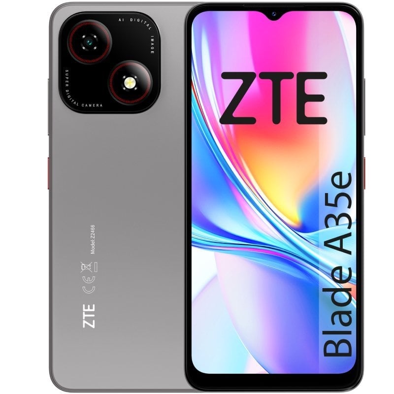 Smartphone ZTE Blade A35E 2GB/ 64GB/ 6.52"/ Gris Oscuro 6902176136009 P963F67-GRAY ZTE-SP BLD A35E 2-64 GY