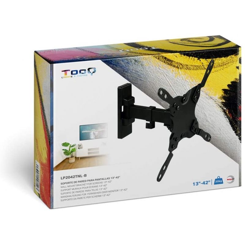 Soporte de Pared Giratorio/ Inclinable/ Nivelable TooQ LP2042TNL-B para TV de 13-42"/ hasta 20kg - Imagen 5
