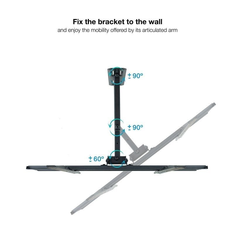 Soporte de Pared Giratorio/ Inclinable/ Nivelable TooQ LP7863TN-B para TV de 37-70"/ hasta 35kg - Imagen 3