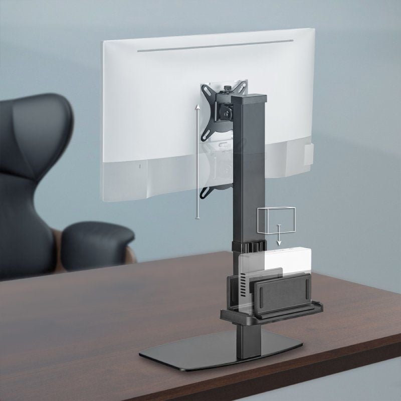 Soporte de Sobremesa para Monitor,TV y MiniPC Aisens DT32TSR-165/ Giratorio/ Inclinable/ hasta 8kg - Imagen 5
