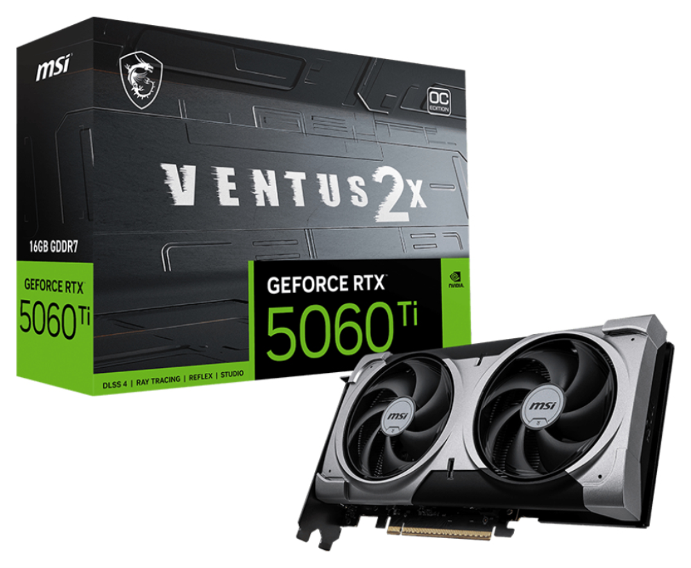 TARJETA GRAFICA MSI RTX 5060 TI 16G VENTUS 2X OC PLUS 4711377334471 912-V535-005