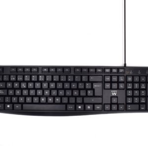 TECLADO EWENT BUSINESS ESPAÑOL ESCRITURA SILENCIOSA USB NEGRO 8052101430332 EW3001