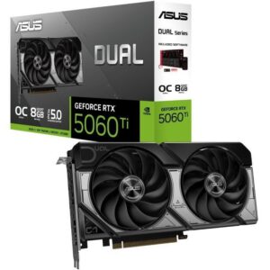 Tarjeta Gráfica Asus Dual GeForce RTX 5060 Ti OC/ 8GB GDDR7 4711387994290 90YV0MP2-M0NA00 ASU-GF RTX5060TI D OC 8G