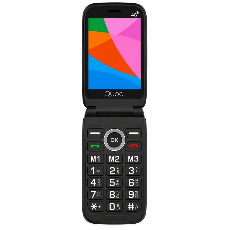 Teléfono Móvil Qubo X-D340CB 4G para Personas Mayores/ Negro - Imagen 2