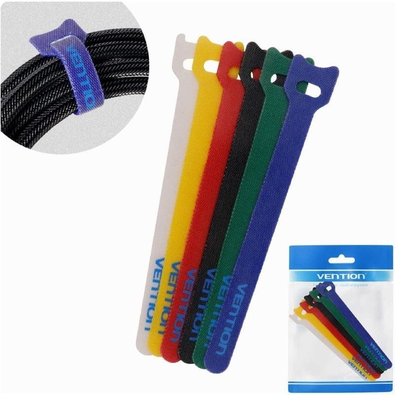 Tira Organizadora de Cables Vention KAC00/ 15cm/ Pack de 6 - Imagen 2