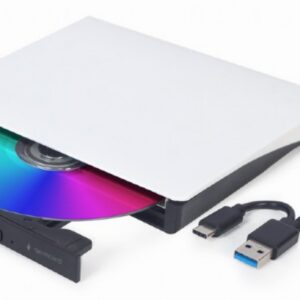 UNIDAD DE DVD USB EXTERNA GEMBIRD BLANCA 8716309136150 DVD-USB-031-BW