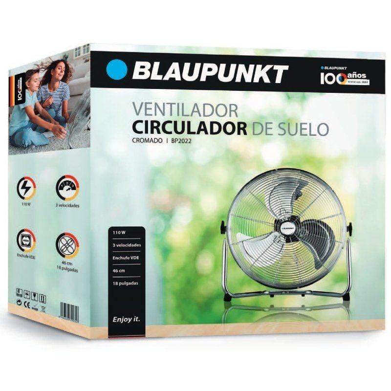 Ventilador de Suelo Blaupunkt Industrial BP2022/ 110W/ 3 Aspas 46cm/ 3 velocidades - Imagen 2