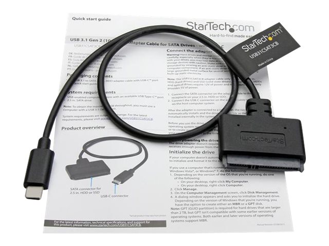 Cable usb tipo c a sata 6gb - s startech para disco duro 2.5 pulgadas - Imagen 4