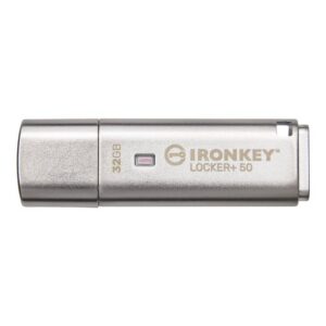 0740617329339 | P/N: IKLP50/32GB | Cod. Artículo: DSP0000032725 Memoria usb 3.2 kingston 32gb ironkey locker+50