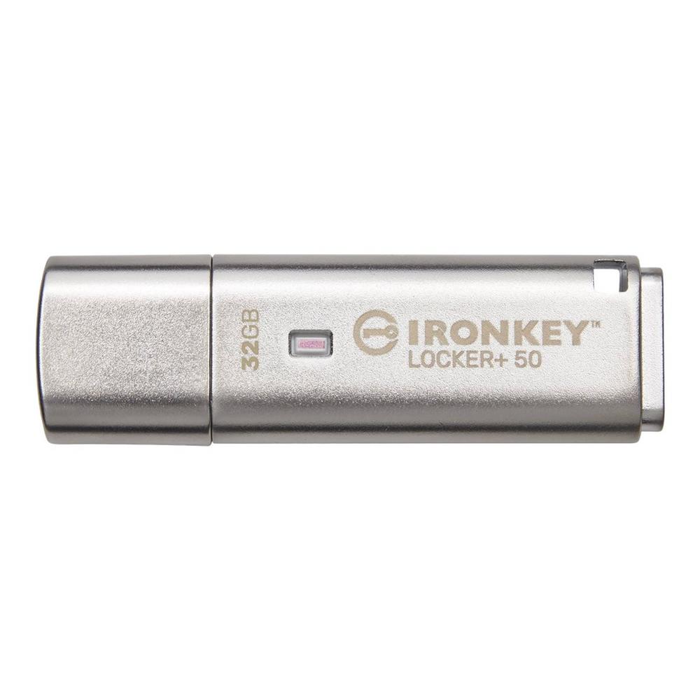 0740617329339 | P/N: IKLP50/32GB | Cod. Artículo: DSP0000032725 Memoria usb 3.2 kingston 32gb ironkey locker+50