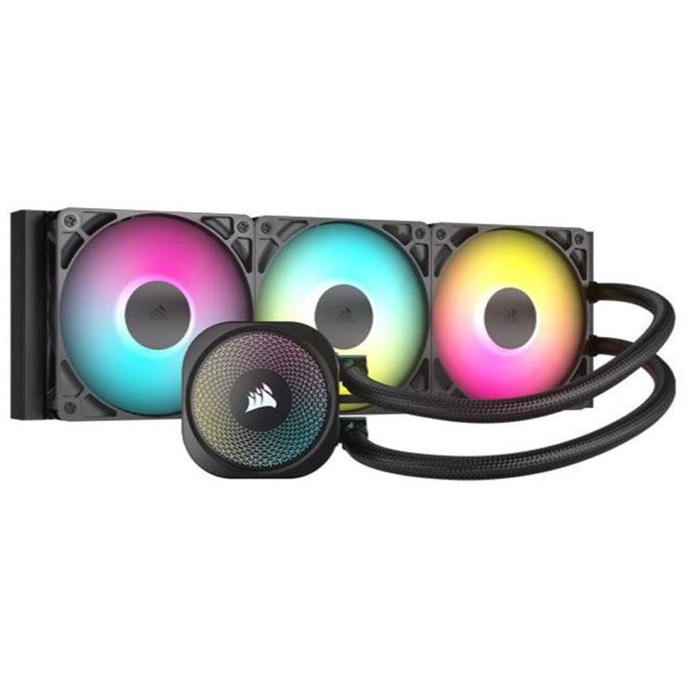 0840006687573 | P/N: CW-9060093-WW | Cod. Artículo: DSP0000040870 Kit refrigeracion liquida corsair nautilus 360 argb 3x 120mm negro
