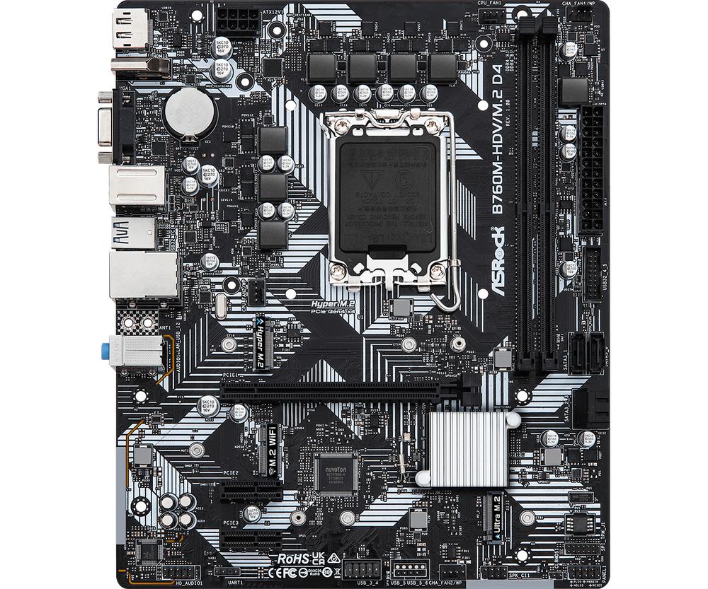 Placa base asrock 1700 b760m - hdv - m.2 d4 - Imagen 2