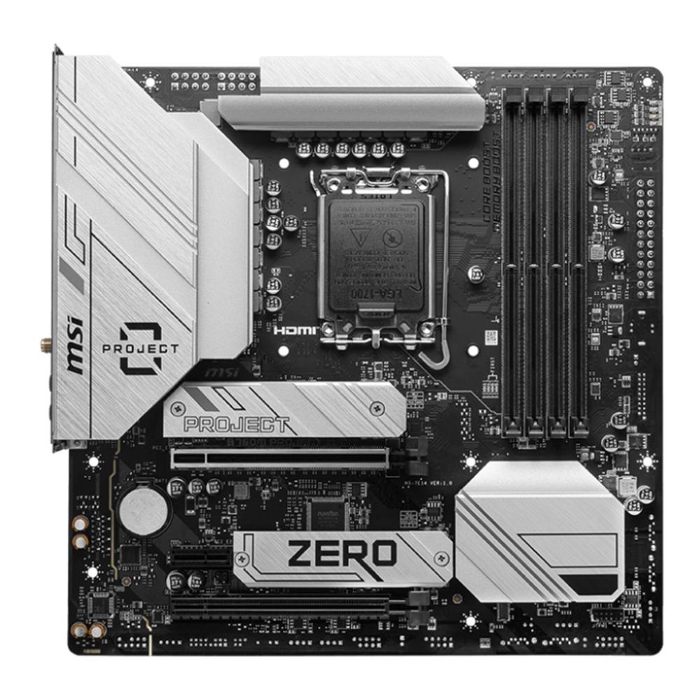 4711377143660 | P/N: 911-7E14-001 | Cod. Artículo: DSP0000023761 Placa base msi b760m project zero 1700 matx 4xddr5