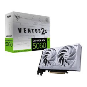 4711377344296 | P/N: 912-V537-003 | Cod. Artículo: DSP0000031831 Tarjeta grafica msi rtx 5060 8g ventus 2x oc white gddr7