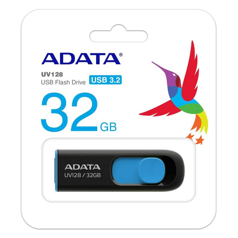 Memoria usb 3.2 adata uv128 32gb negro - azul - Imagen 2