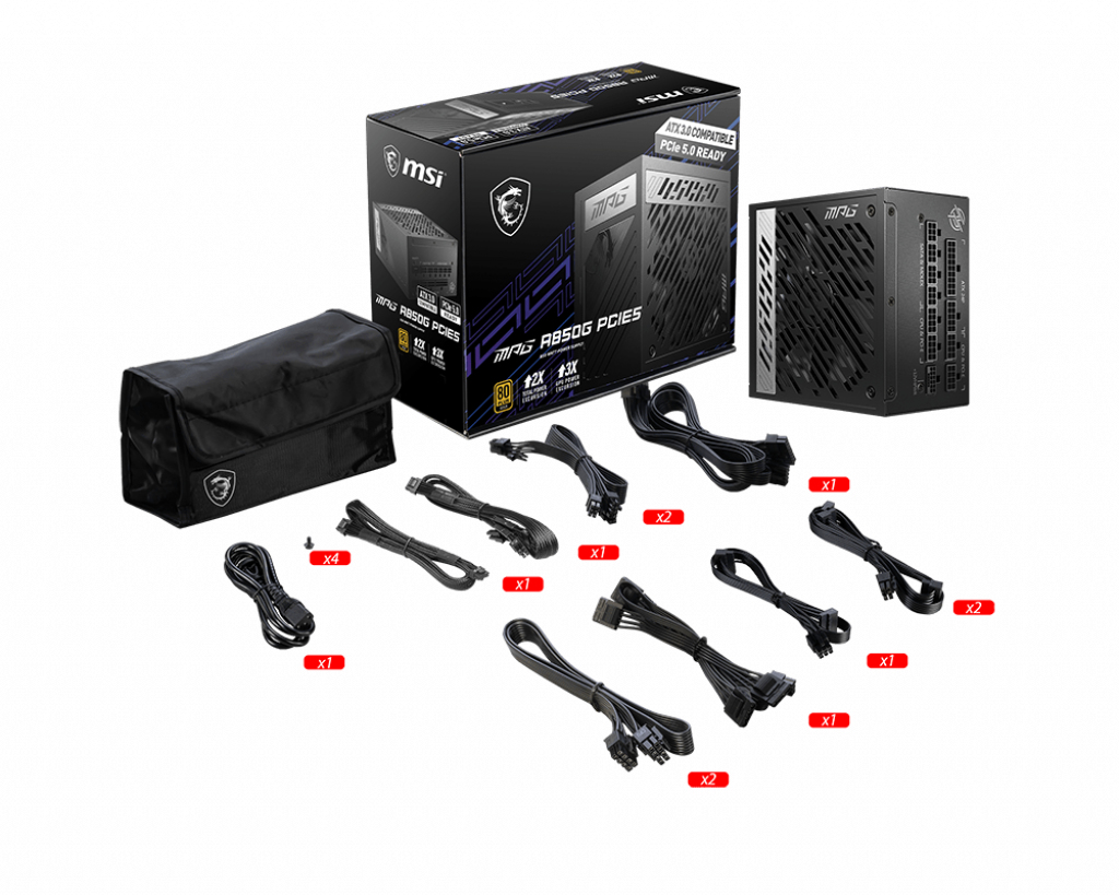 Fuente alimentacion msi mpg a850g gaming atx 850w - Imagen 6