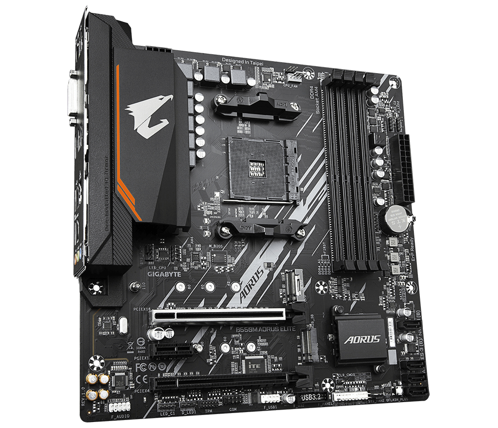 Placa base gigabyte b550m aorus elite am4 m - atx - 4x ddr4 - 4x sata 6gb - s - 4x usb 3.2 - 4x usb 2.0 gab55mael - Imagen 3