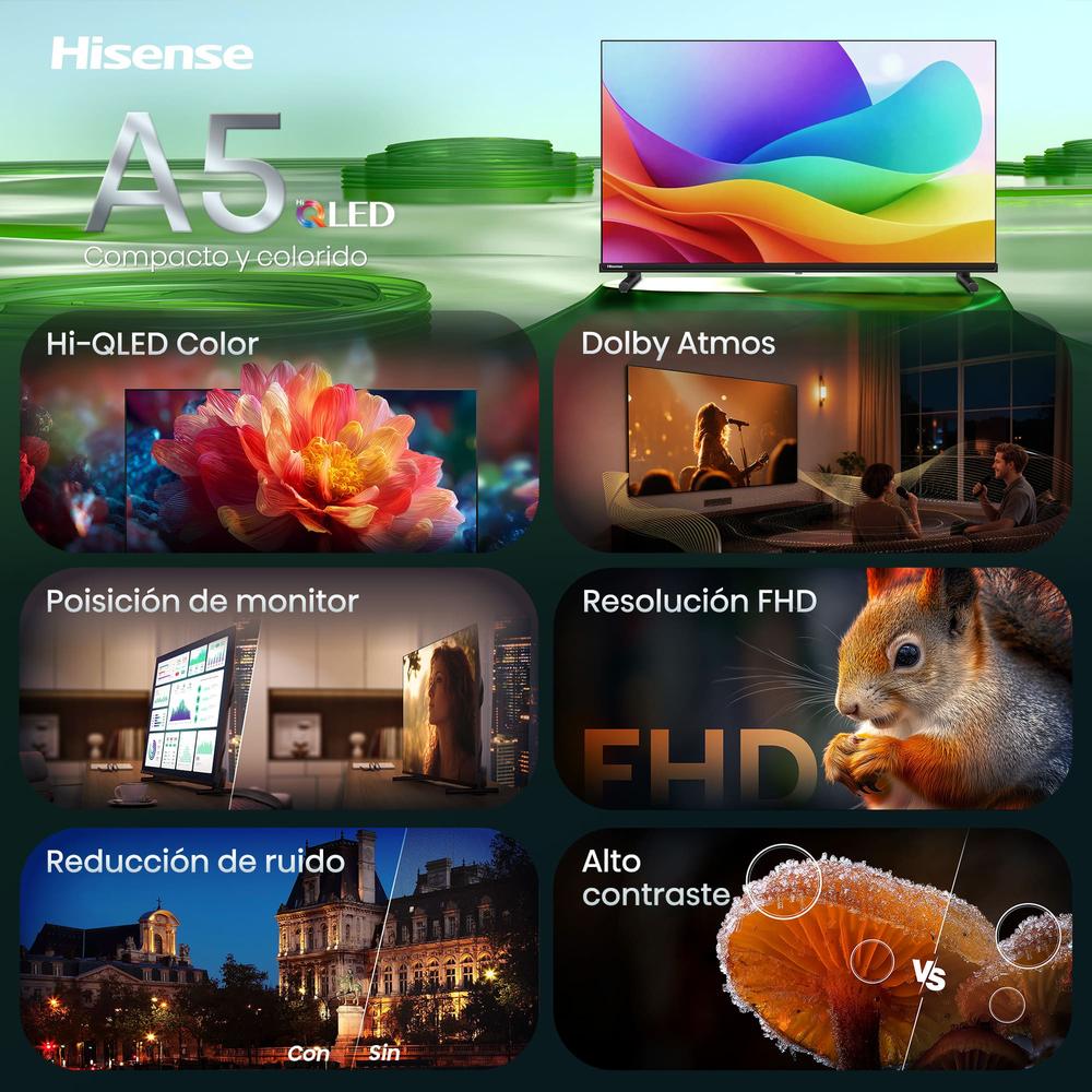 Tv hisense 40 pulgadas qled fhd - 40a5s - smart tv - Imagen 2