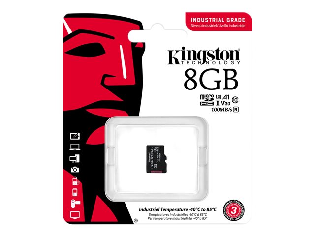 Tarjeta memoria sdhc 8gb kingston industrial uhs - i cl10 - Imagen 3
