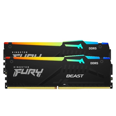 740617328486 | P/N: KF556C40BBAK2-16 | Cod. Artículo: DSP0000018268 Memoria ram ddr5 16gb 2 x 8gb kingston - 5600 mhz - pc5 - 44800 - fury beast rgb - cl40 - 1.25v