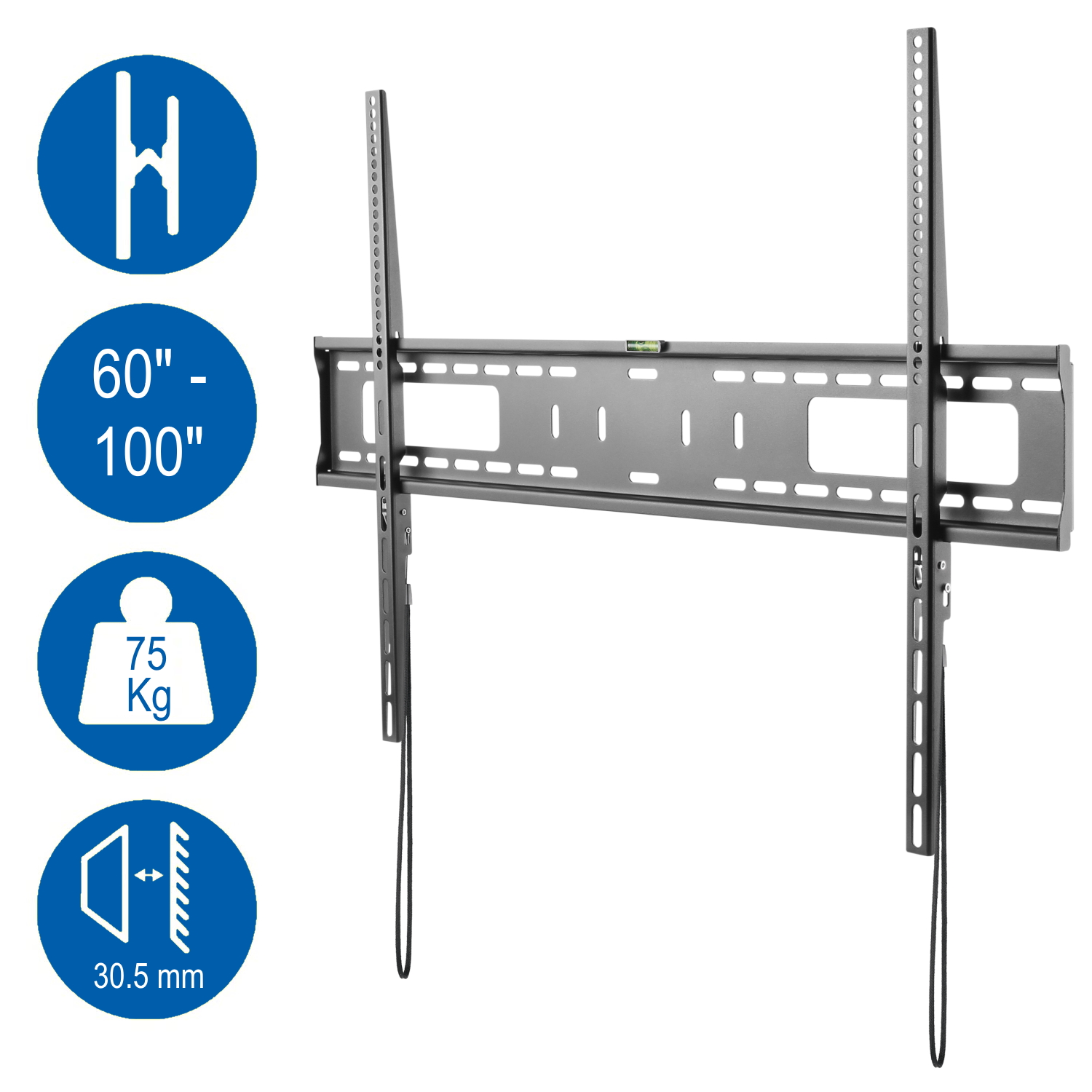 Soporte de pared ewent ew1504 para tv de 60 pulgadas - 100 pulgadas carga maxima 75kg - Imagen 4