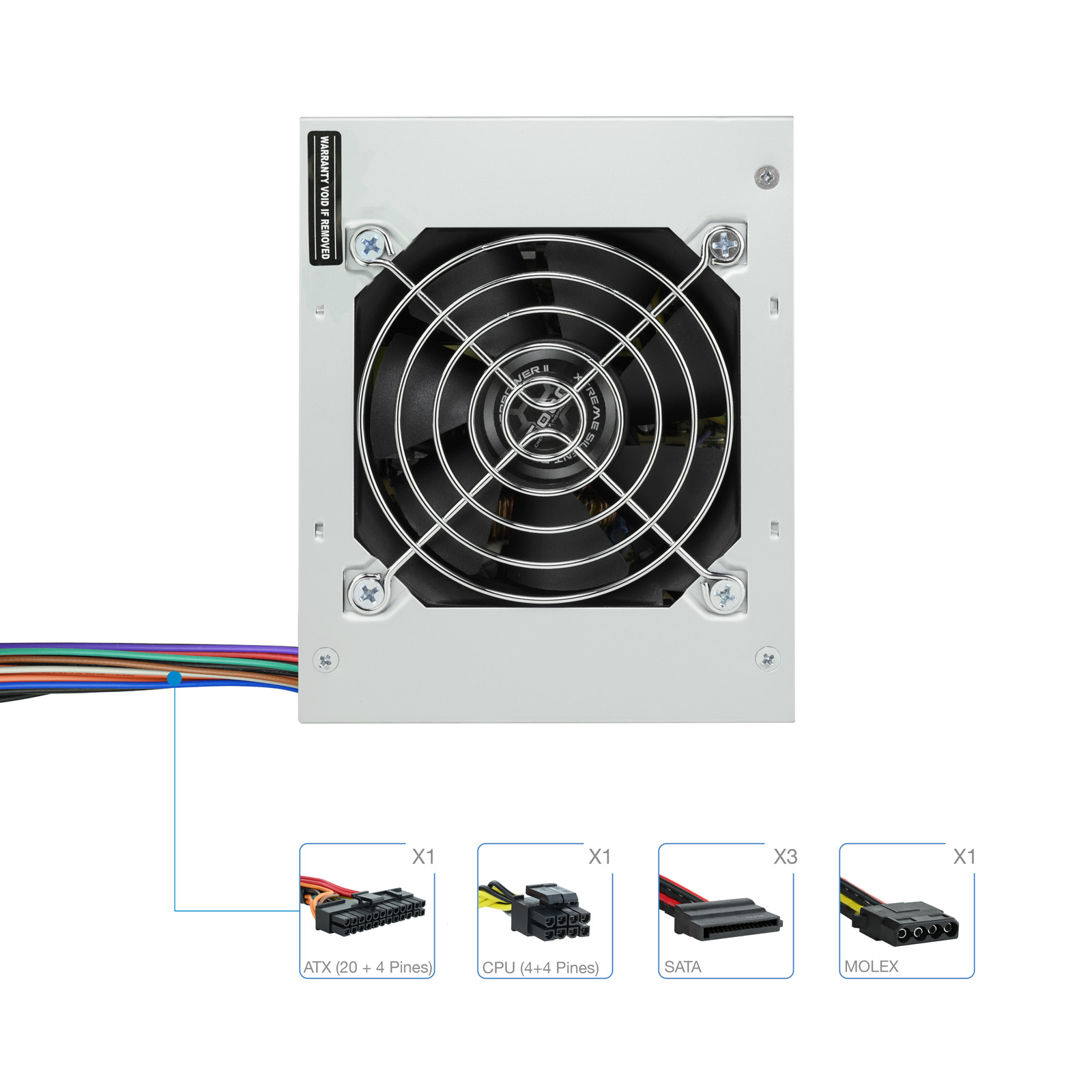 Fuente alimentacion tooq ep - ii sfx matx tqep - 500s - sfx 500w - Imagen 8