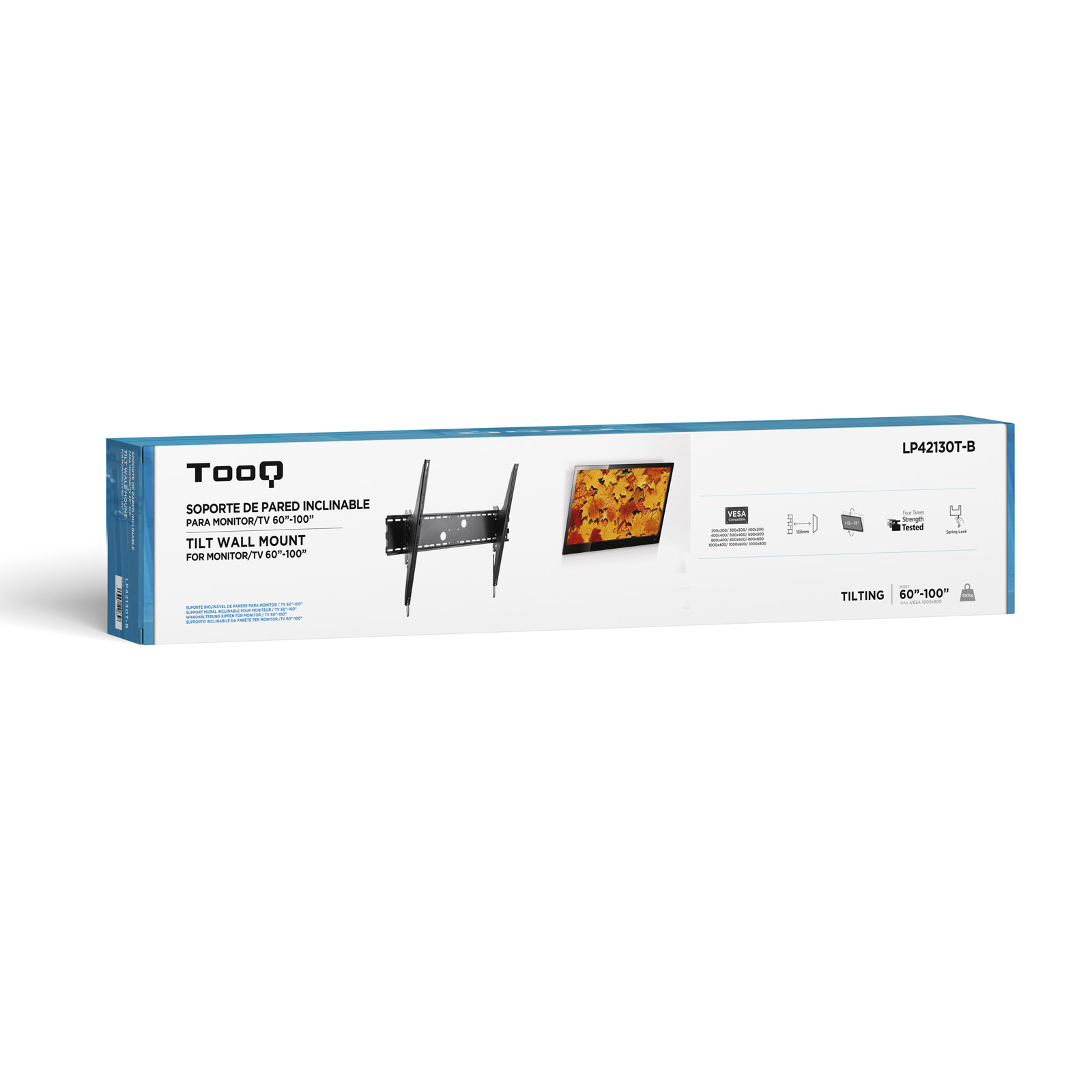 Soporte pared tv tooq lp42130t - b 60 pulgadas - 100 pulgadas carga maxima 130kg inclinacion negro - Imagen 7