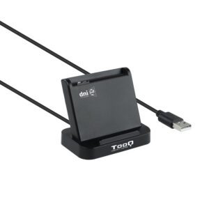 8433281010383 | P/N: TQR-220B | Cod. Artículo: DSP0000005648 Lector de tarjetas externo tooq tqr - 220b dnie vision usb 2.0 negro