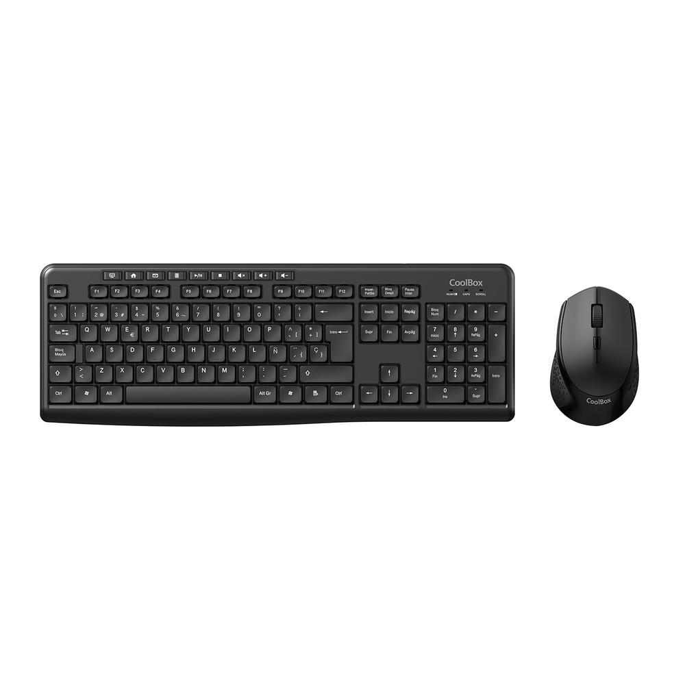 Kit teclado + raton coolbox inalambrico multimedia negro coo - ktr - 03w - Imagen 2