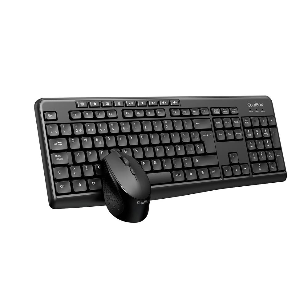 8436624420023 | P/N: COO-KTR-03W | Cod. Artículo: MGS0000027225 Kit teclado + raton coolbox inalambrico multimedia negro coo - ktr - 03w