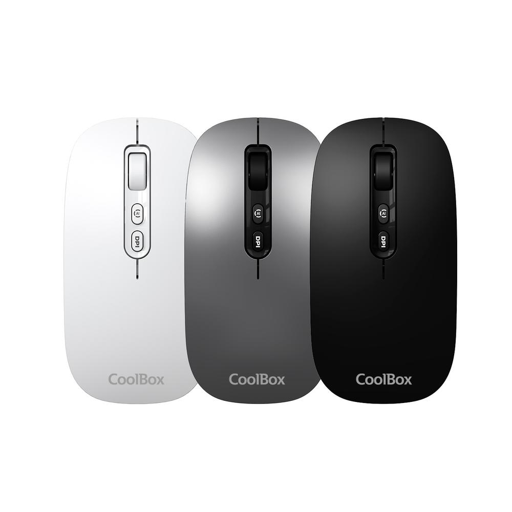 Mouse raton coolbox ia w02 negro 1600 dpi inalambrico rf+bt - Imagen 4