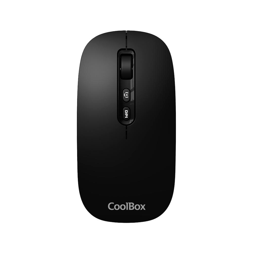 8436624420054 | P/N: COO-MOU-W02-B | Cod. Artículo: MGS0000027165 Mouse raton coolbox ia w02 negro 1600 dpi inalambrico rf+bt