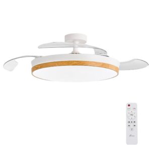8436626131798 | P/N: 3ND-06 | Cod. Artículo: DSP0000041631 Concept nature ventilador de techo con luz aspas retractiles estilo madera