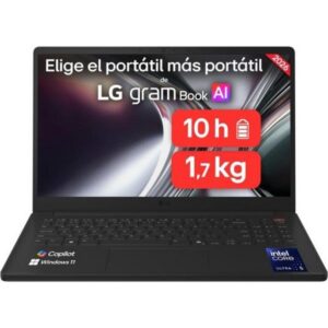 8806096824405 | P/N: 15U50U-G.AA55BN | Cod. Artículo: MGS0000035153 Portatil lg gram book 15u50u - g.aa55bn u5 - 115u -  16gb -  ssd 512gb -  15 pulgadas fhd -  w11h