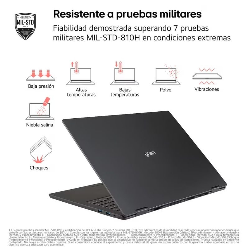 Portatil lg gram pro 16z90ts - g u9 - 288v - 32gb - ssd 1tb - 16 pulgadas - w11h - Imagen 3