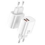 9504342119655 | P/N: QCHAPO | Cod. Artículo: MGS0000017717 Cargador qcharx apolo 2.4a 2 puerto usb a  blanco